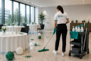 after party cleaning service she clean